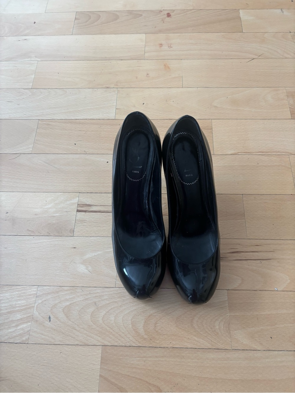 Saint Laurent Womens Black Leather Platform Stiletto Tribtoo Pumps EU 41
